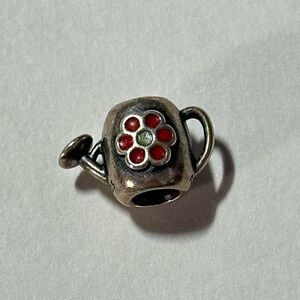 Pandora 925 ALE Watering Can My Garden Enamel Flower Charm Retired